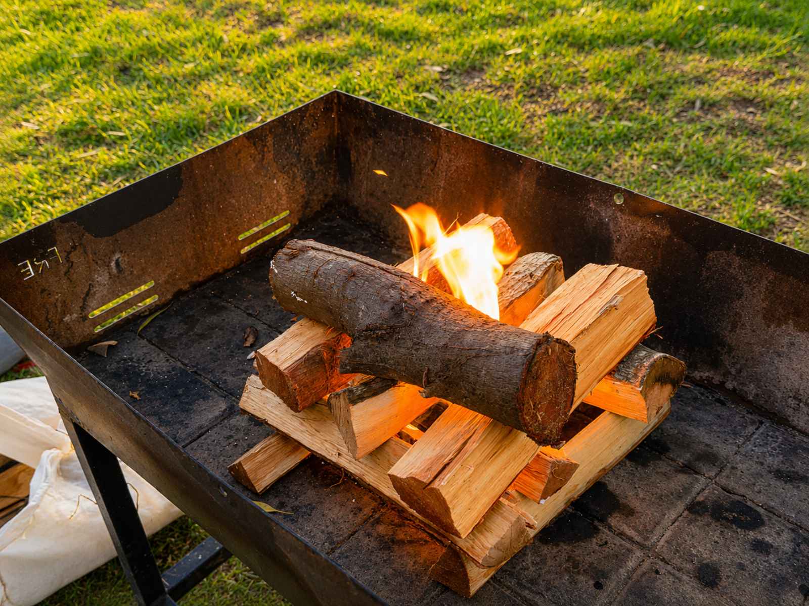 Falcon River Reserve - campfire supper by the river