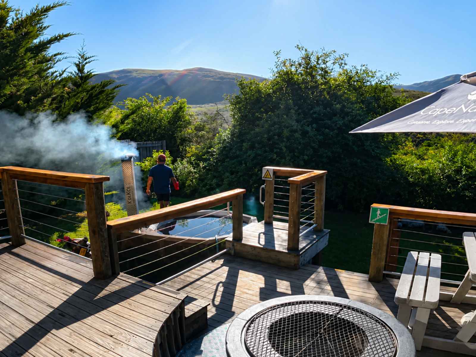 Grootvadersbosch Nature Reserve - the private wood-fired hot tub
