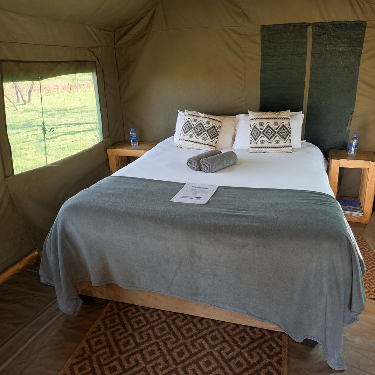 Hooikraal Tented Camp - inside the Steenbok tent