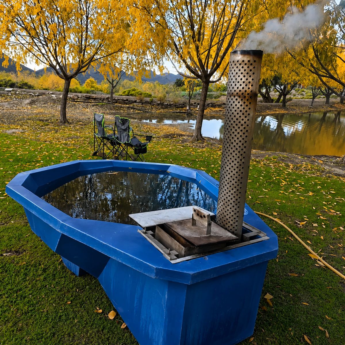Leeuwenboschfontein Guest Farm - the wood-fired Kol-kol hot tub