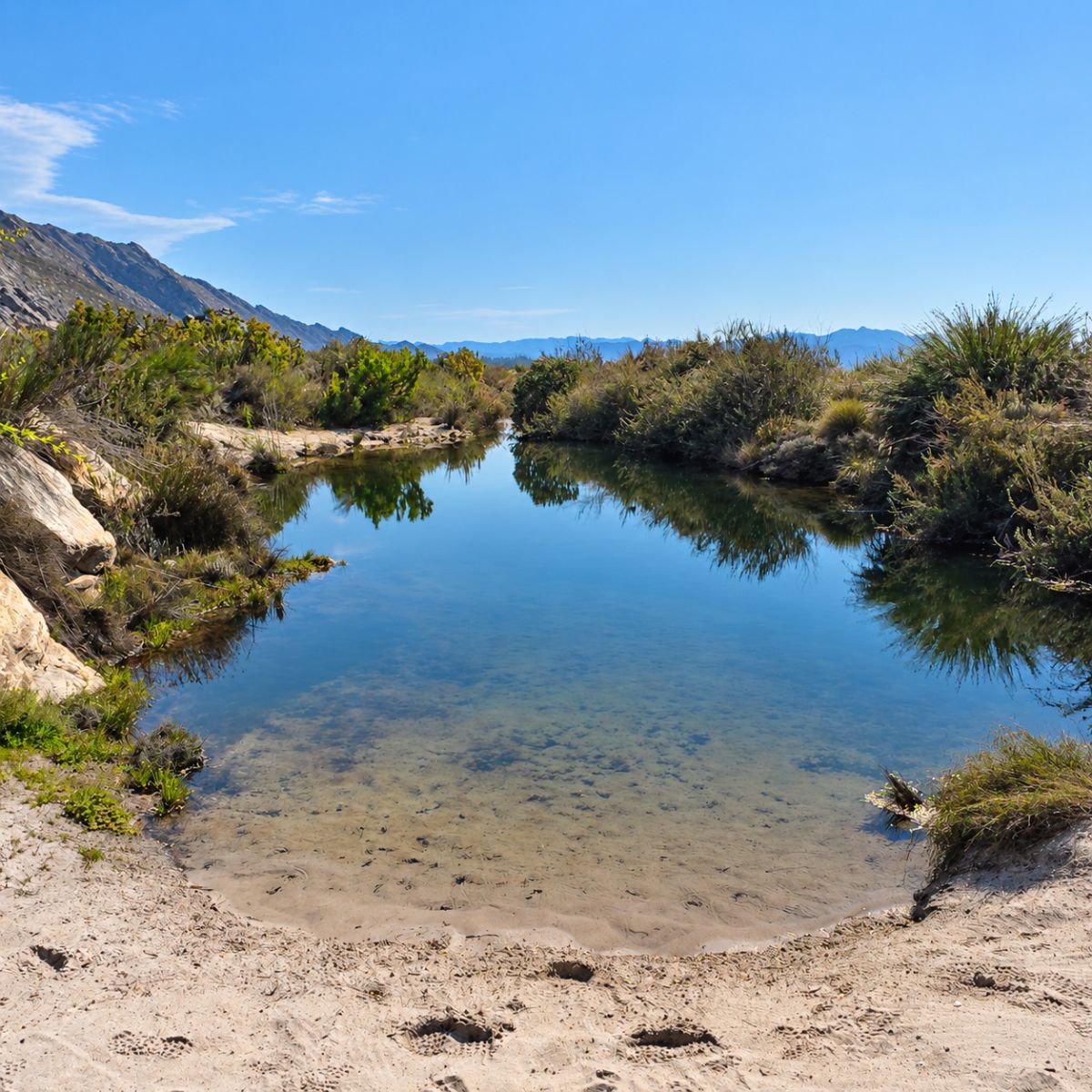 Schoongezicht Campsite - the private swimming spot at Sandstrand